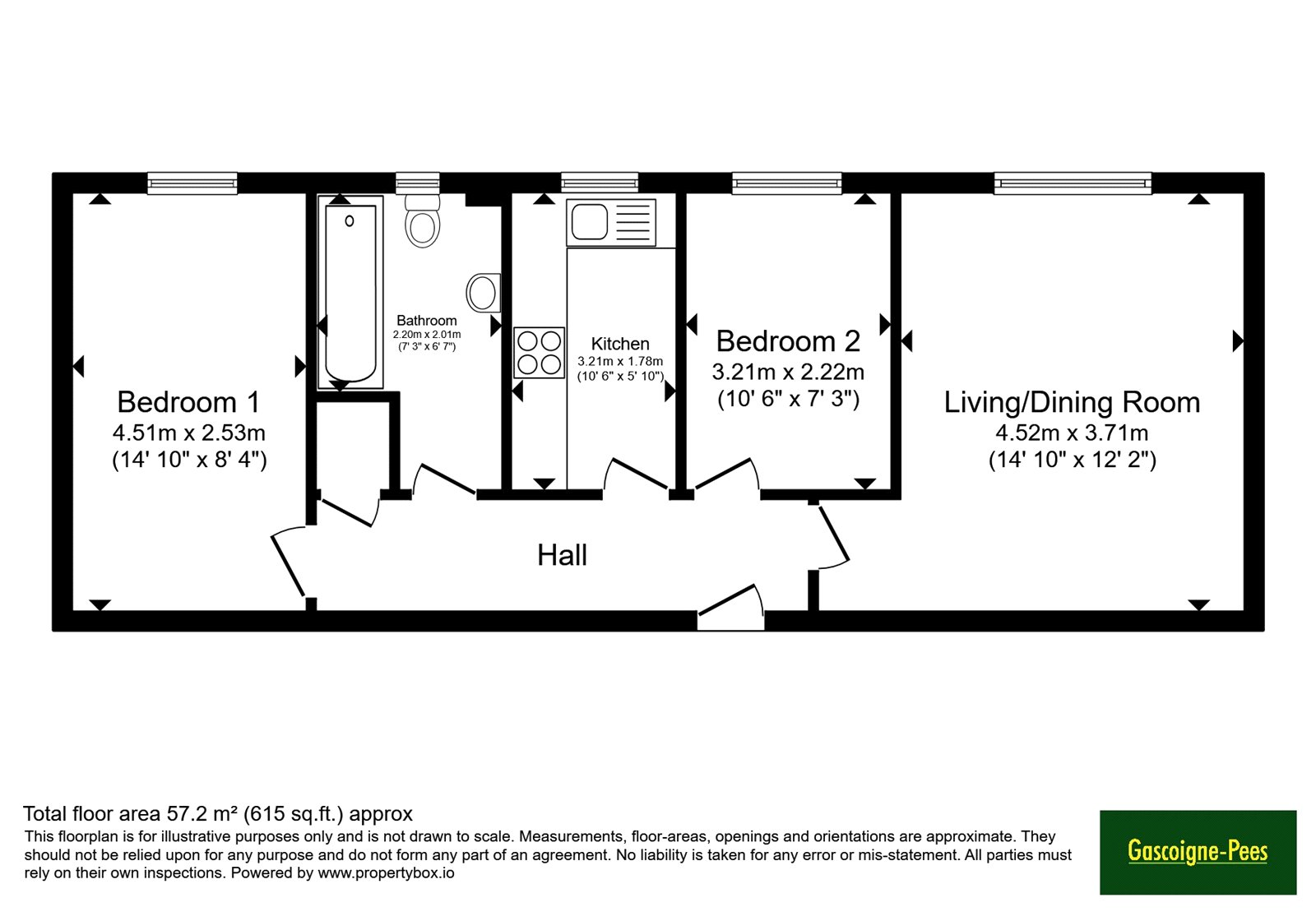 Flat 8 St. Philips Gate, 210, Cheam Common Road, Surrey floorplan