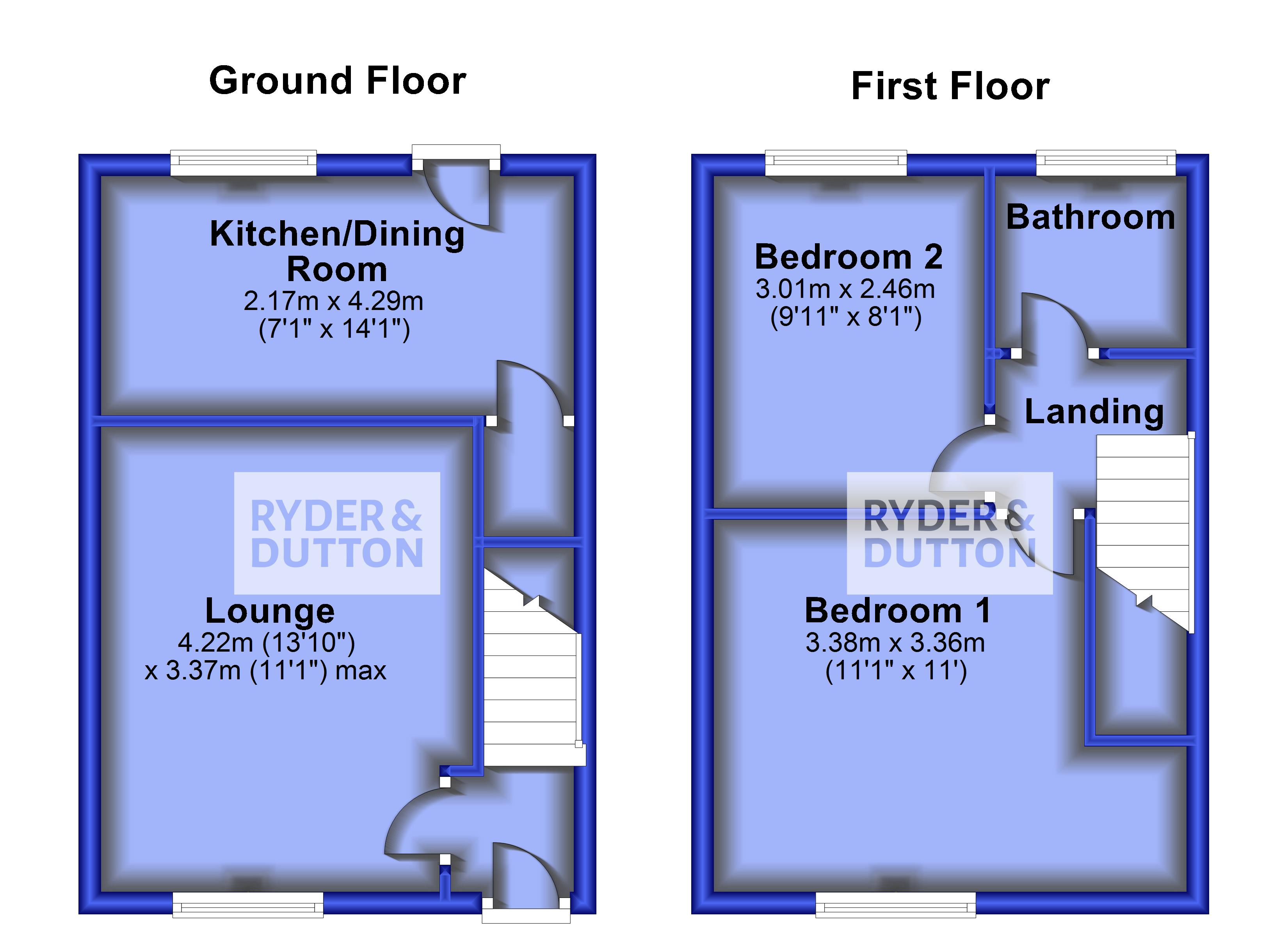 Stottfield, Royton, Oldham, Greater Manchester OL2, 2 bedroom end