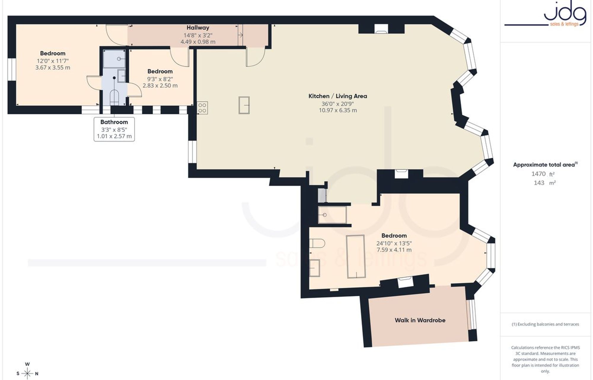 Flat 102, 241 Marine Road Central, Morecambe floorplan