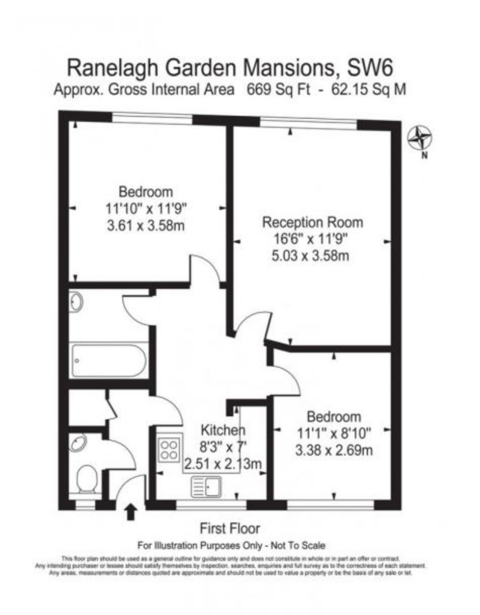 2 Bedrooms Flat to rent in Ranelagh Gardens, London SW6