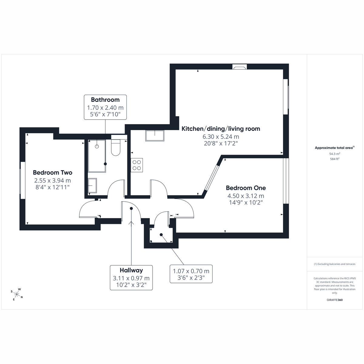 Flat Flat 6, Inglewood Court, The Promenade, Arnside floorplan