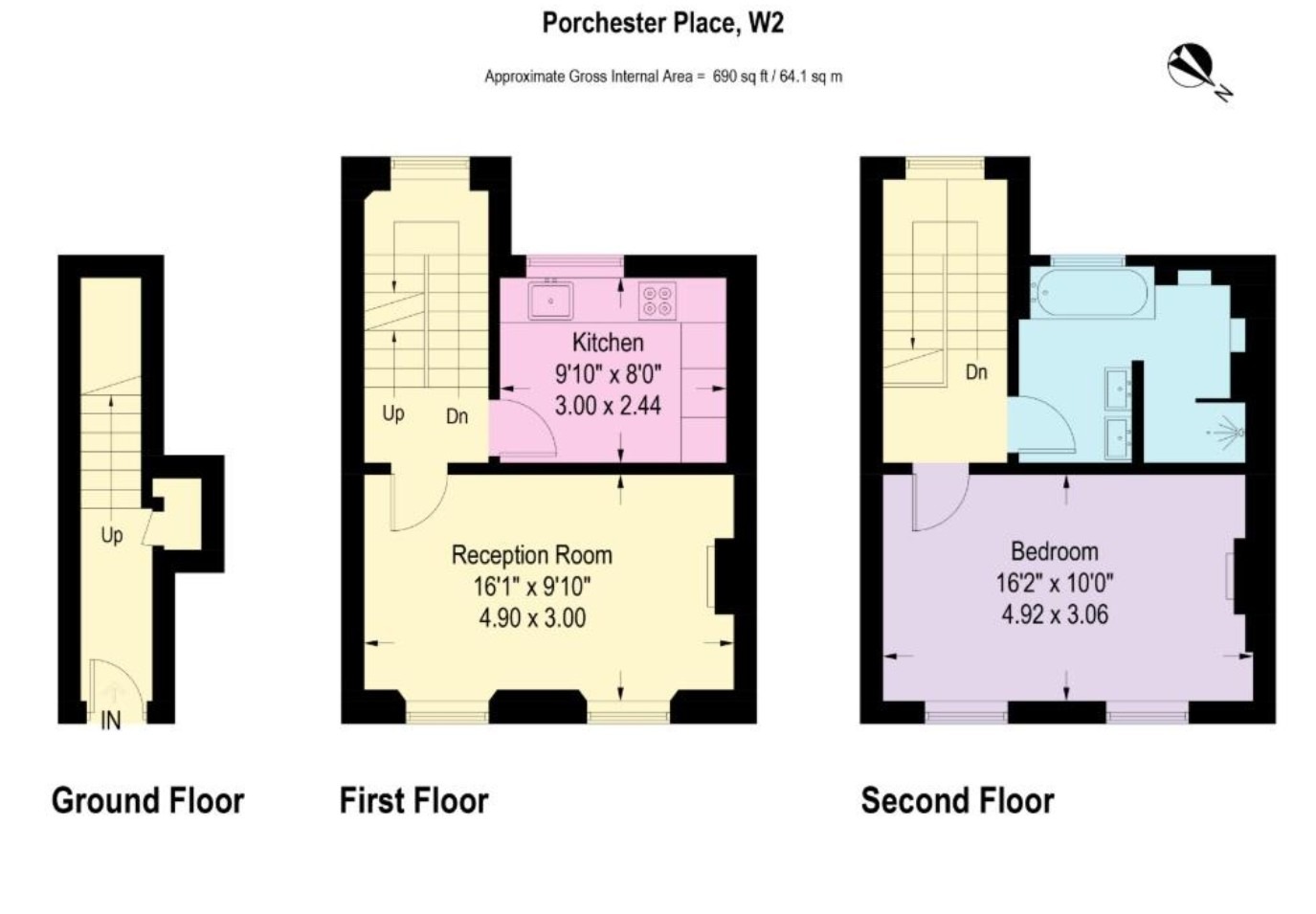 9A, Porchester Place, London floorplan