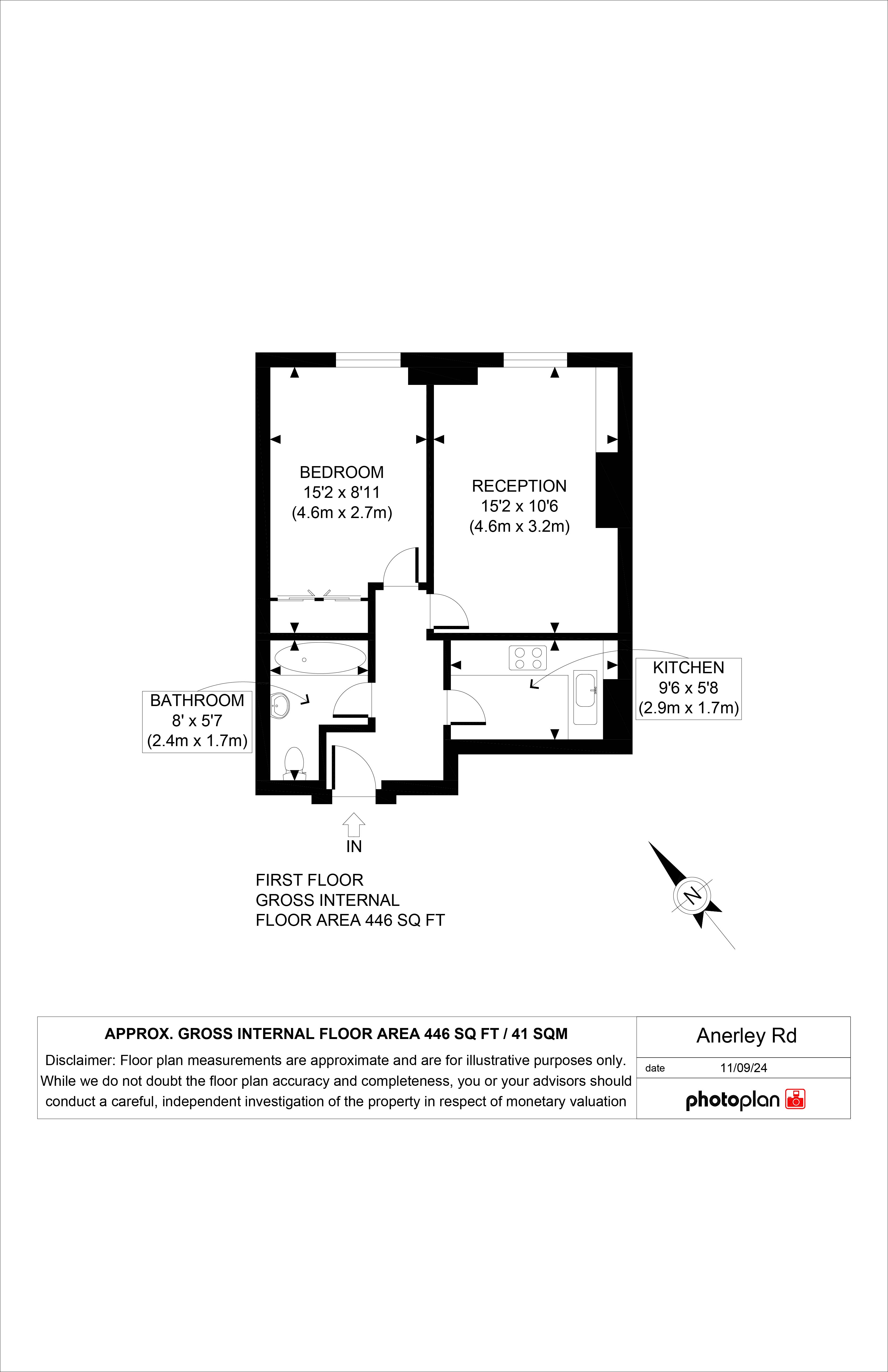 Flat 4, 128, Anerley Rd, London floorplan