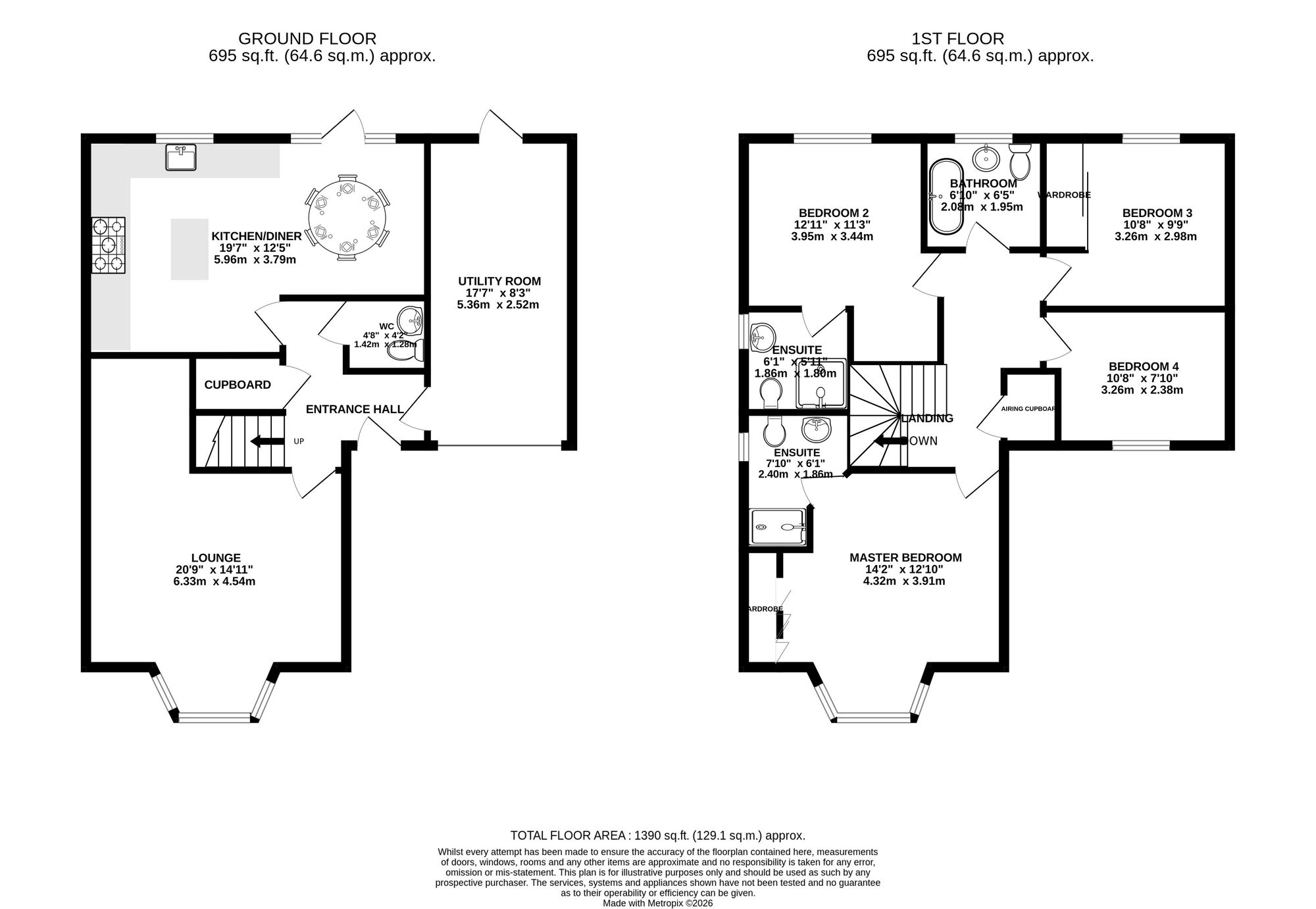 6 Darwin Close, Market Drayton floorplan
