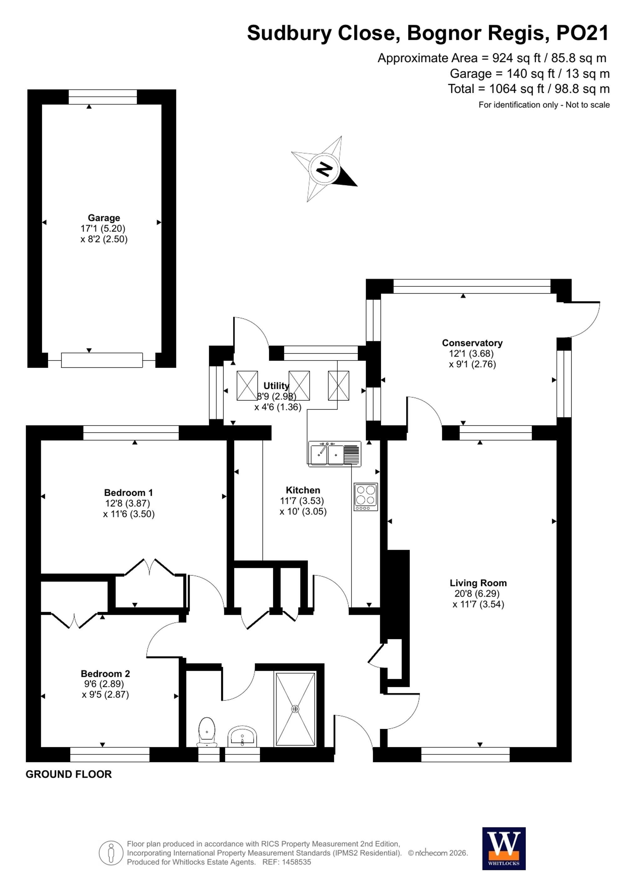 2 Sudbury Close, Bognor Regis floorplan