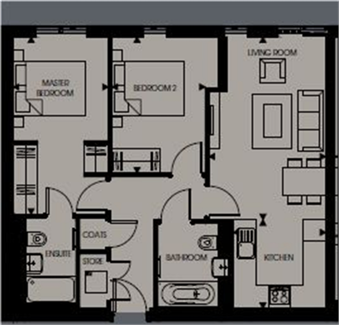 2 Bedrooms Flat to rent in Pinnacle Apartments, Saffron Central Square, Croydon CR0