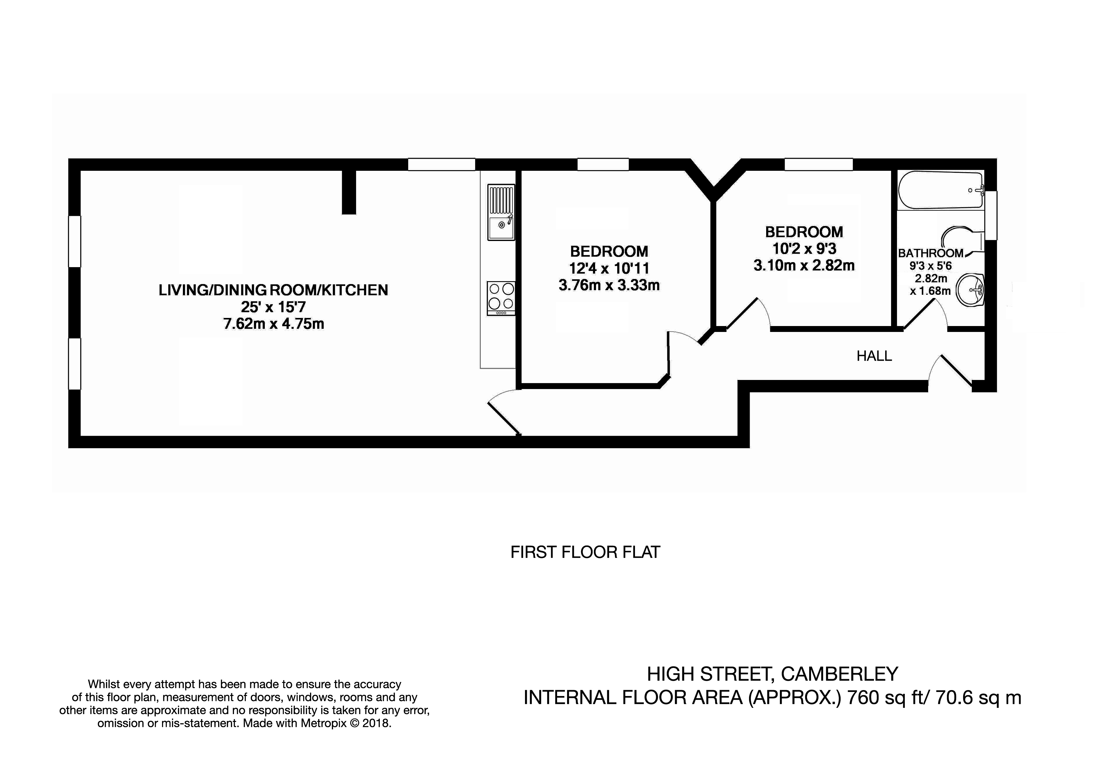 Flat 1, 1 High Street, Surrey floorplan