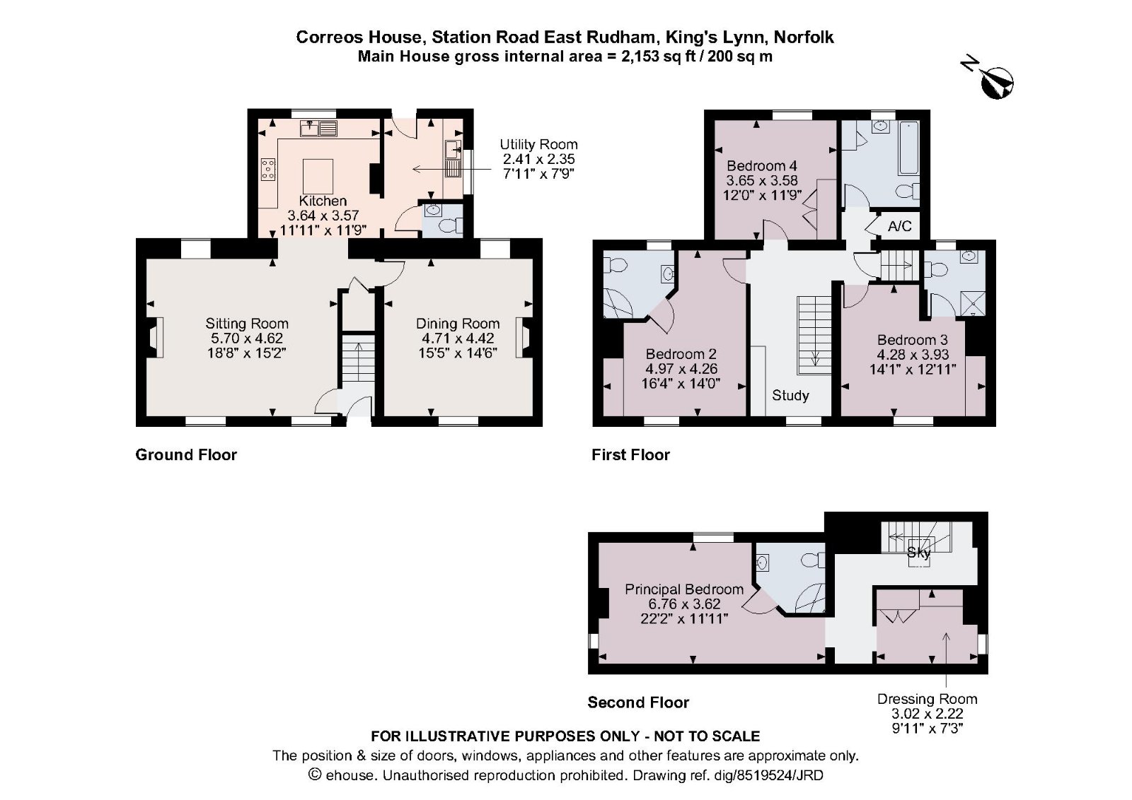 Station Road, East Rudham, King's Lynn, Norfolk PE31, 4 bedroom semi