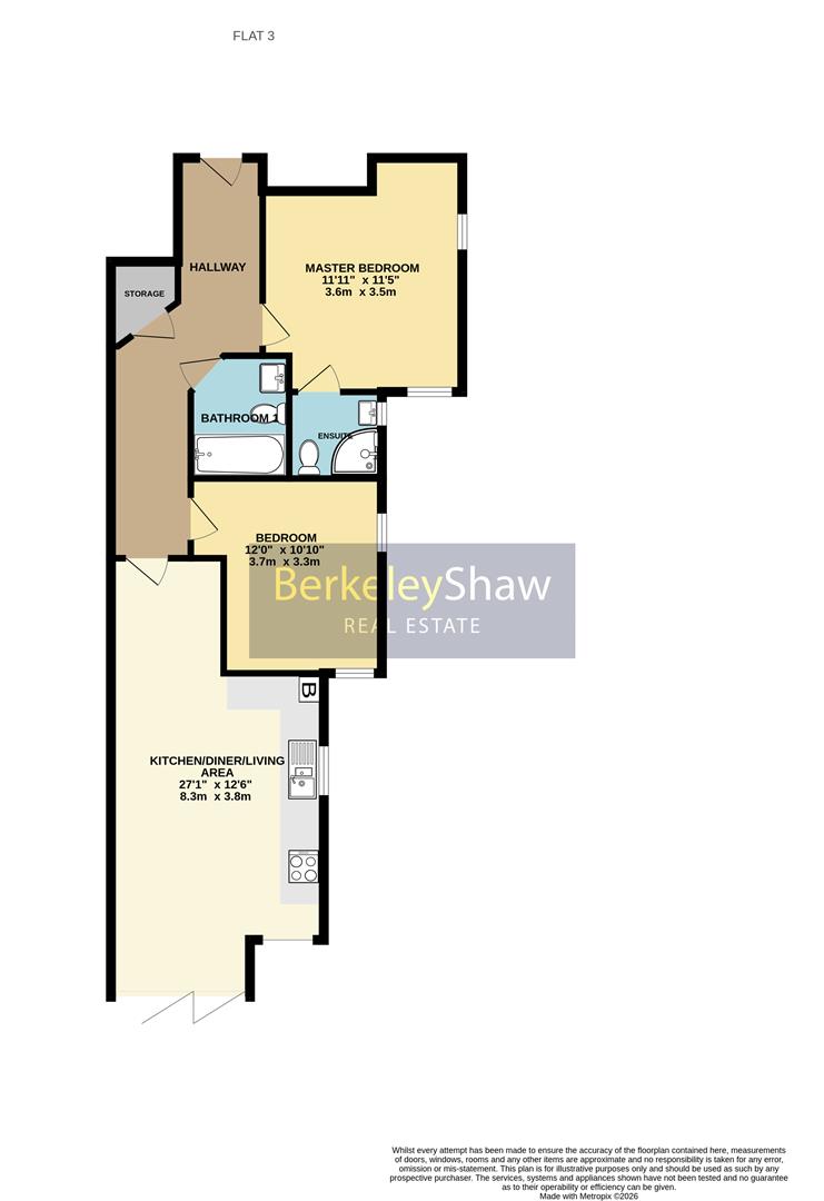 Apartment 3, Chestnut View, 7, Brows Lane, Liverpool floorplan