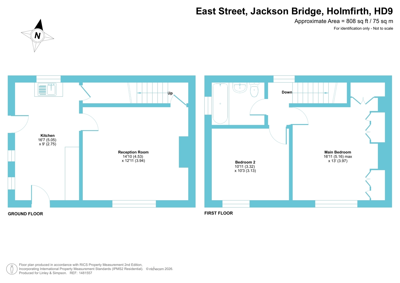1A, East Street, Holmfirth floorplan