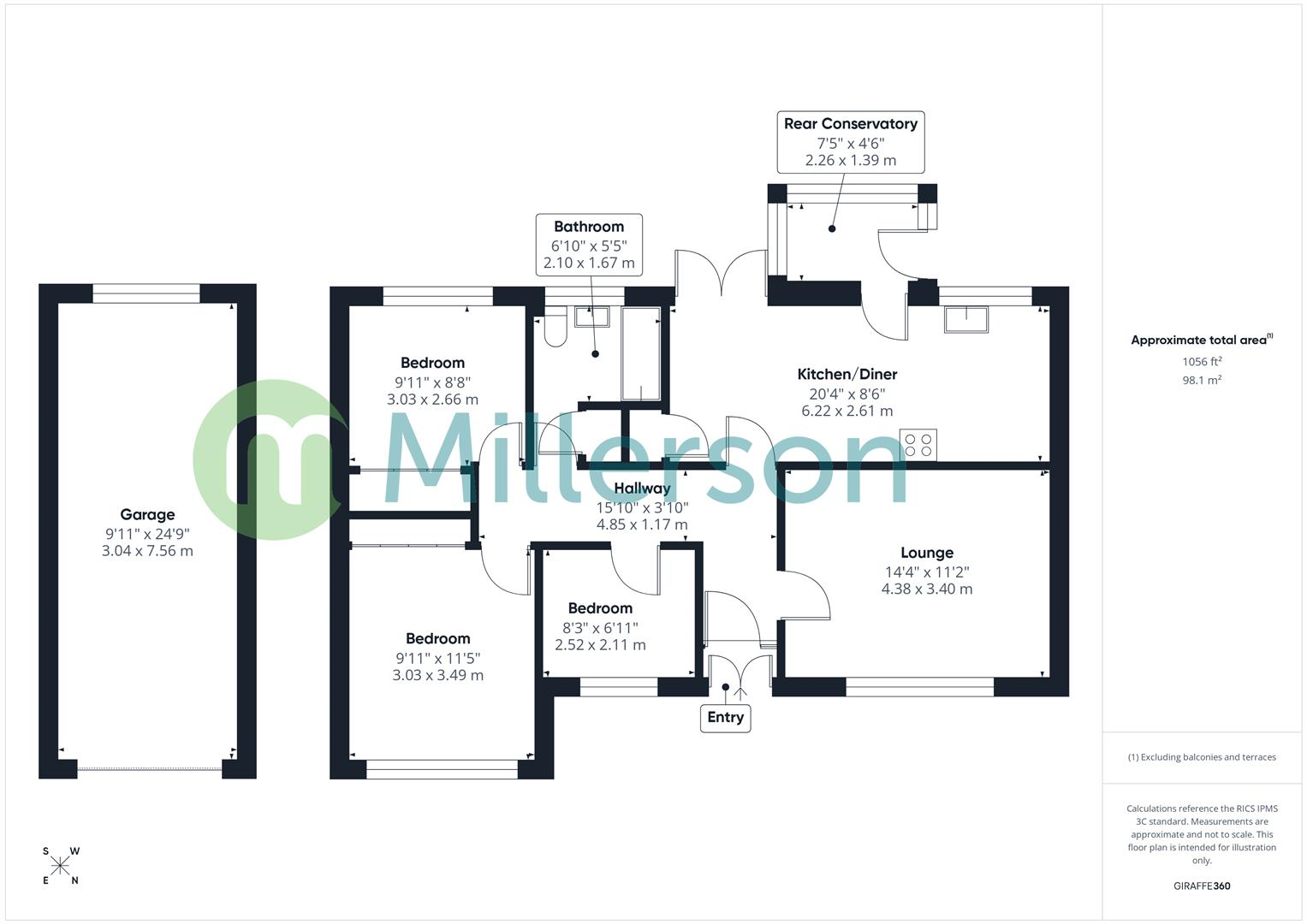 11, Grist Lane, Hayle floorplan