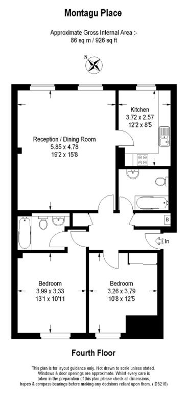 2 Bedrooms Flat to rent in Montagu Place, London W1H