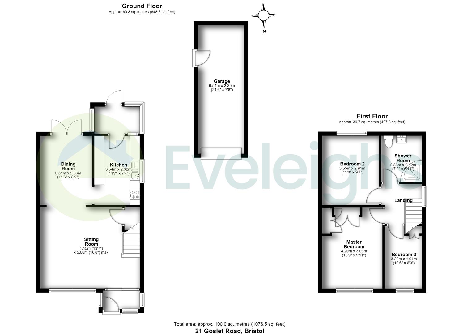 21, Goslet Road, Bristol floorplan