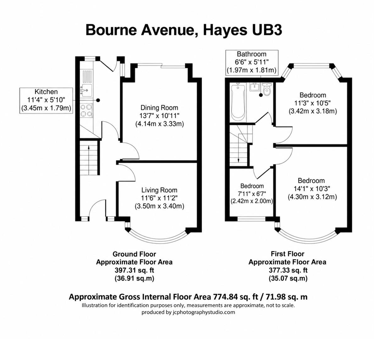 Bourne Avenue, Hayes floorplan