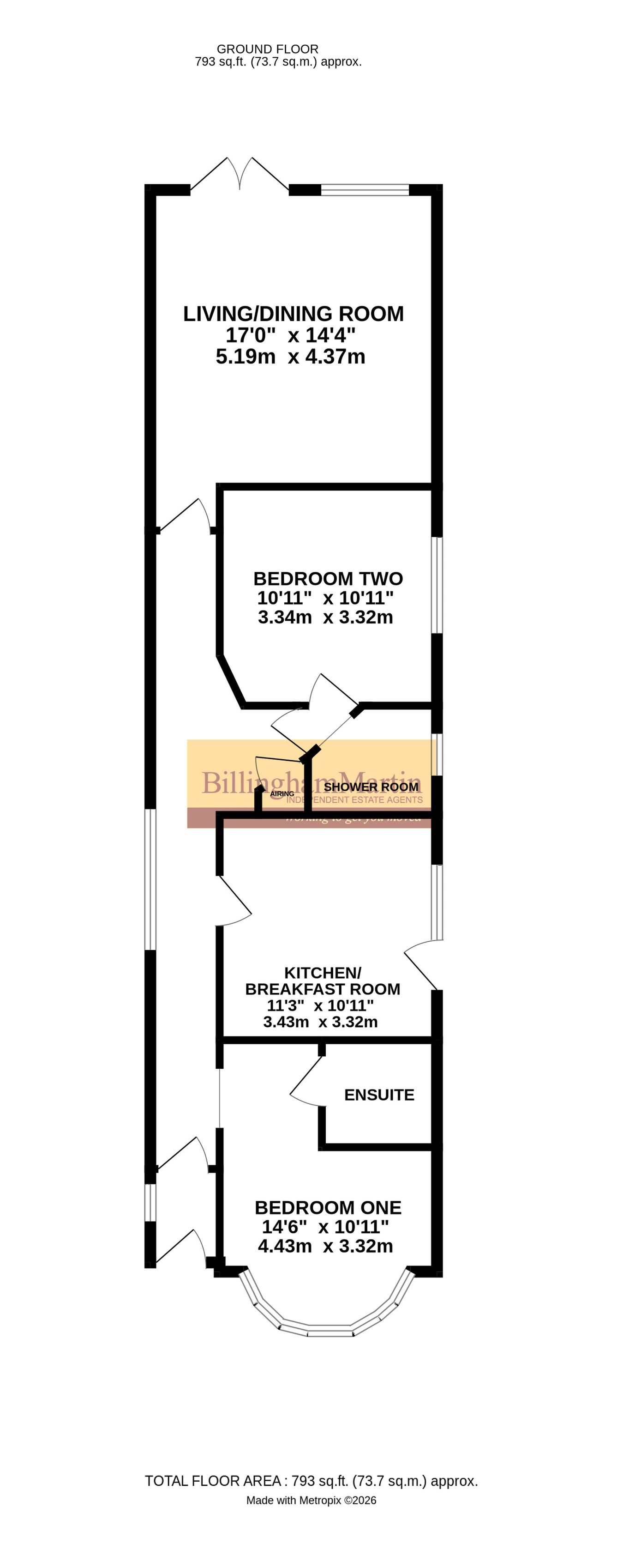122a, Fernhill Road, Farnborough floorplan