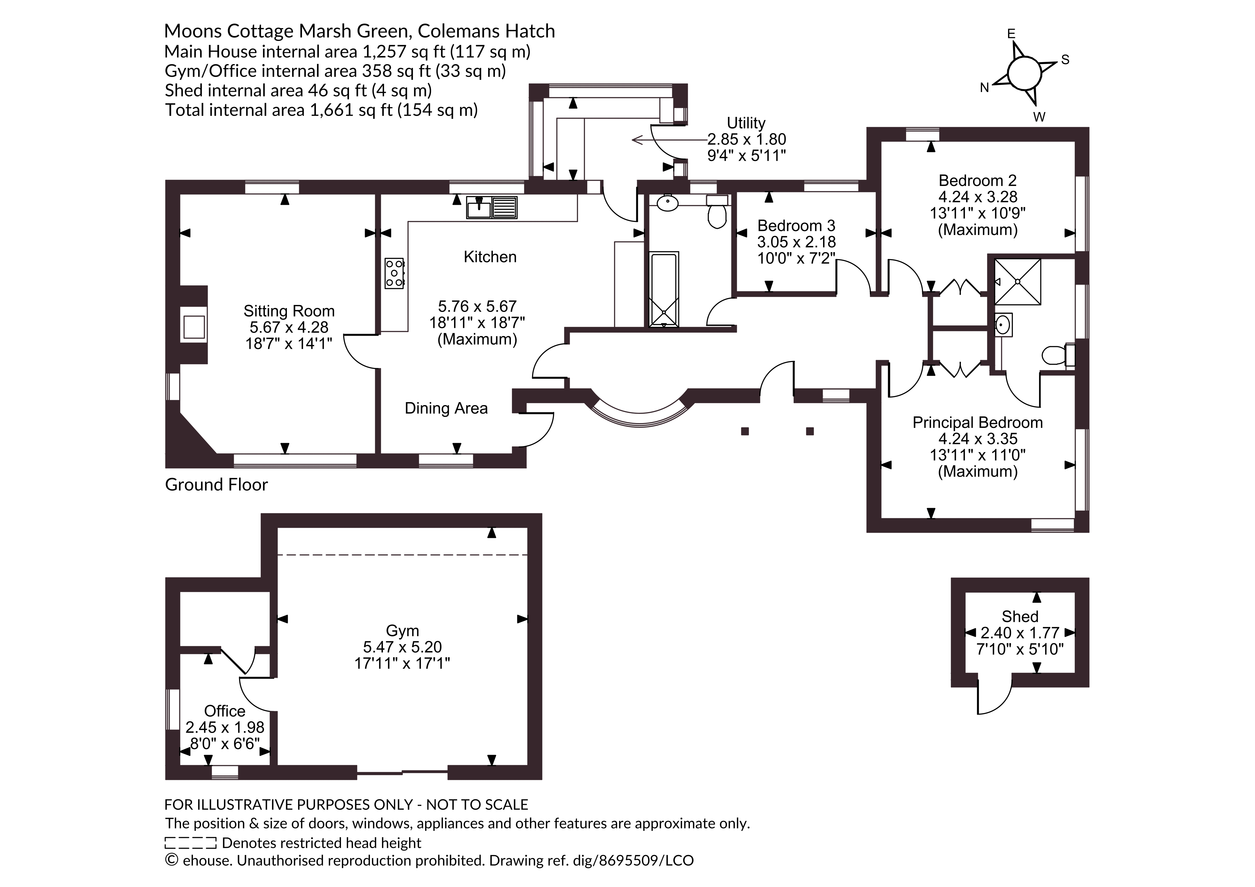Moons Cottage,, Marsh Green, Hartfield floorplan