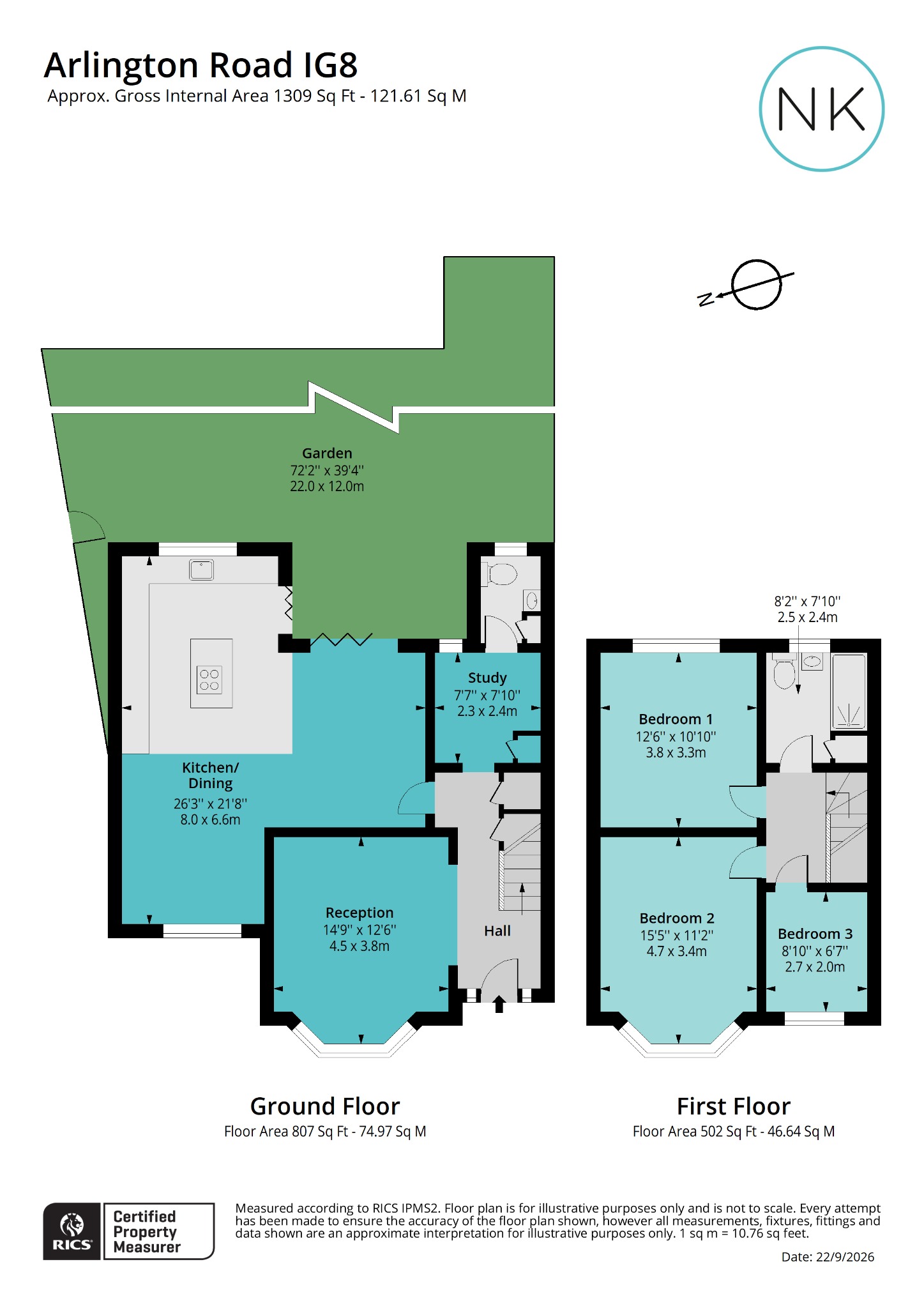 34 Arlington Road, Woodford Green, Essex floorplan