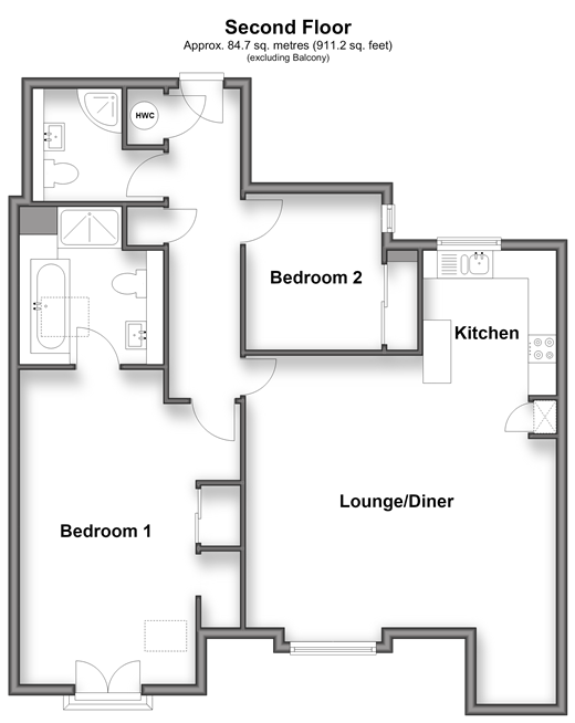 North Road, Hythe floorplan