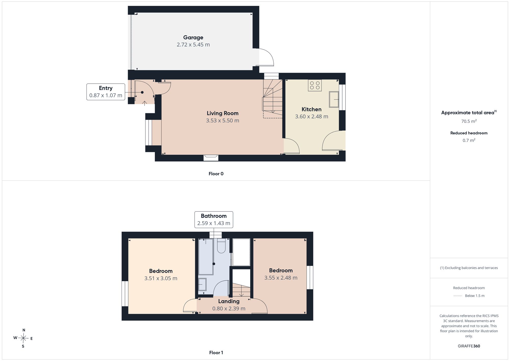 7 Dereham Court, Newcastle Upon Tyne floorplan