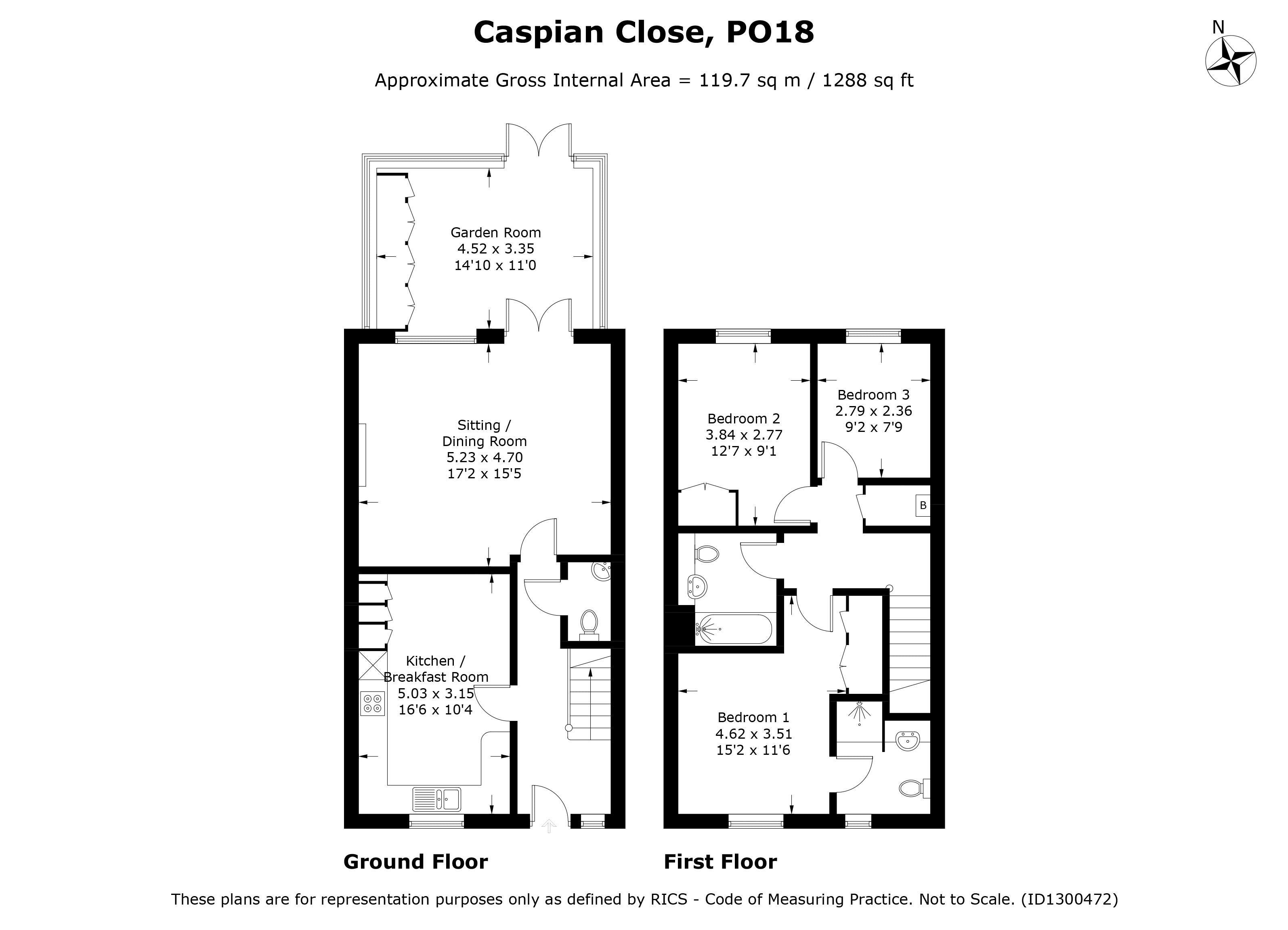 4, Caspian Close, Chichester floorplan