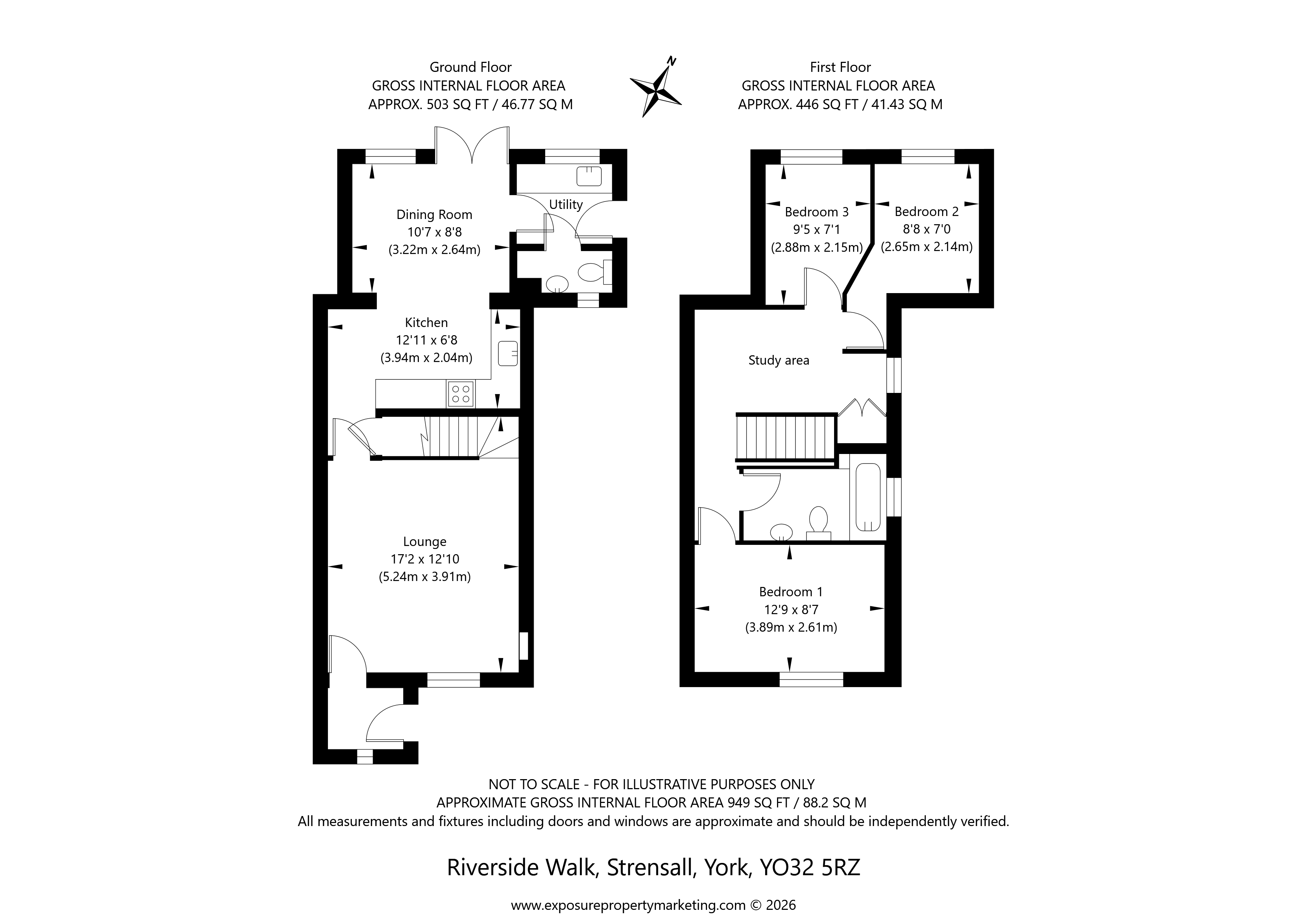 Riverside Walk, York floorplan