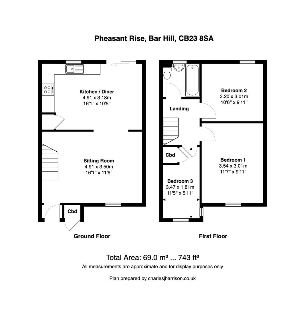 39, Pheasant Rise, Bar Hill floorplan