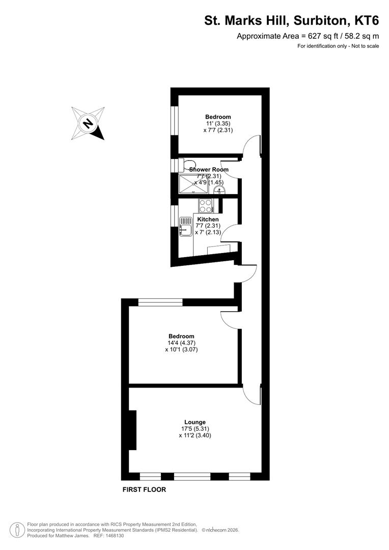 15, Central Parade, St Mark's Hill, Surbiton floorplan