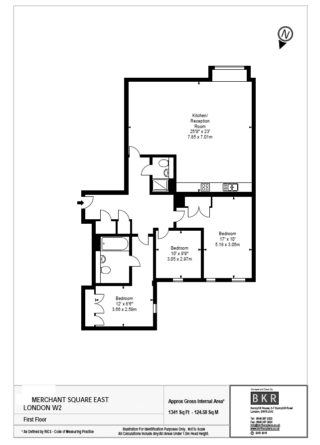 3 Bedrooms Flat to rent in Merchant Square East, London W2