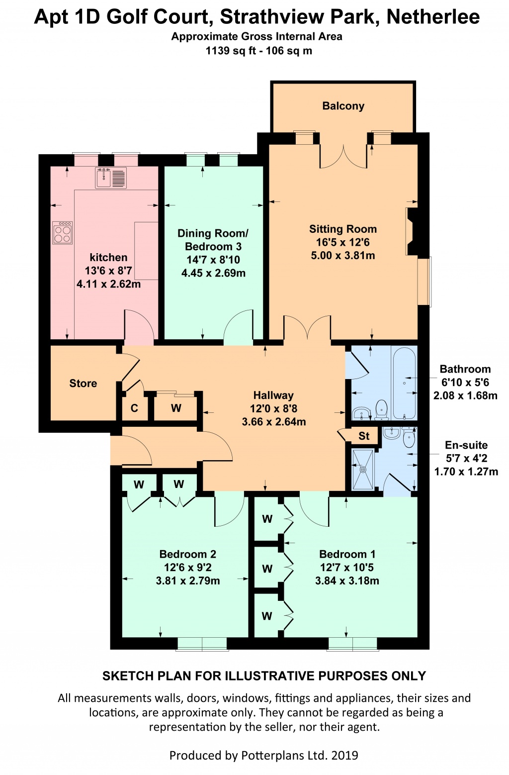3 Bedrooms Flat for sale in Golf Court, Strathview Park, Netherlee G44