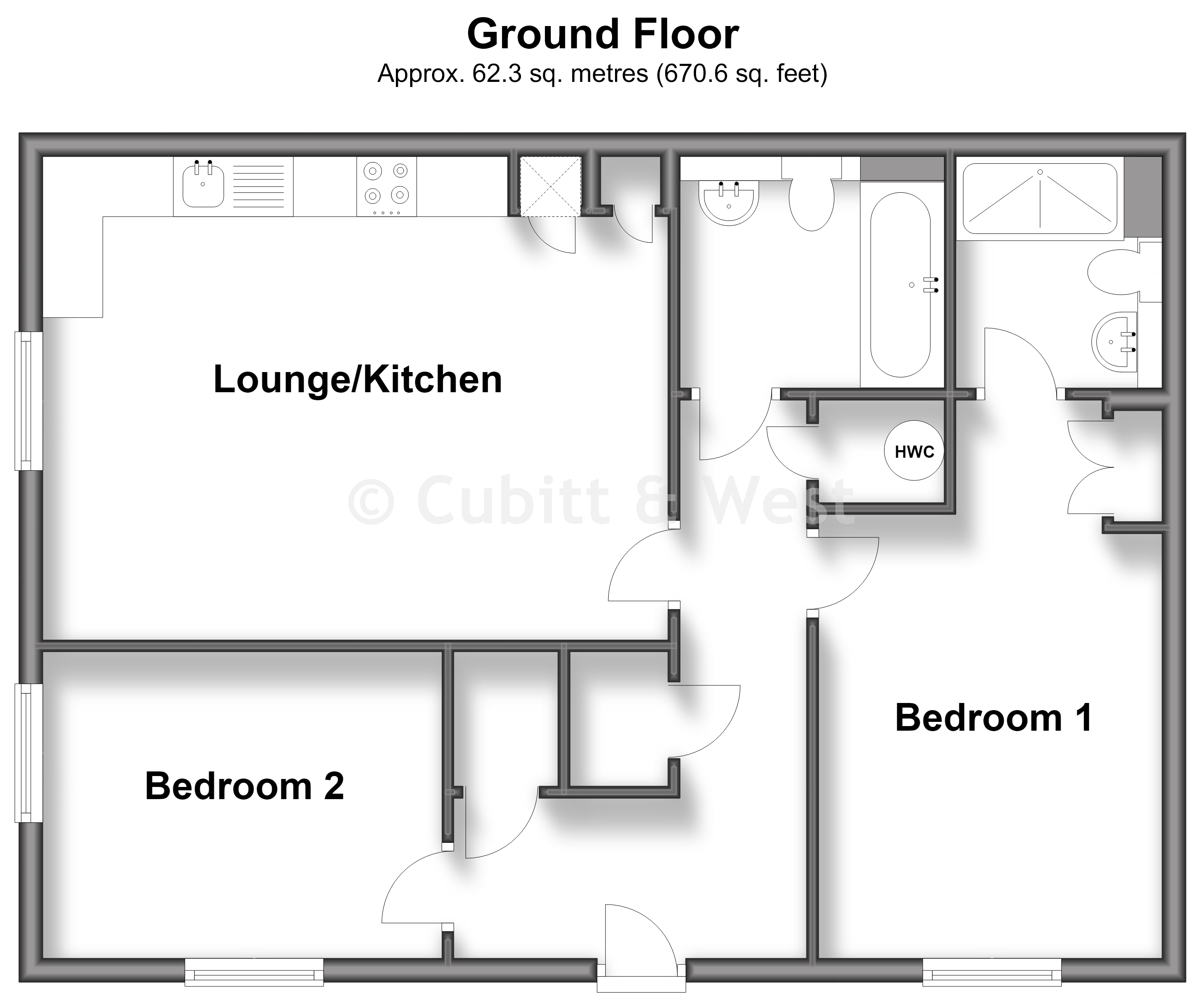 69, Ellis Road, Broadbridge Heath floorplan