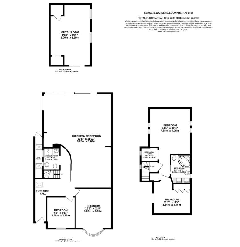 24, Elmgate Gardens, Edgware floorplan