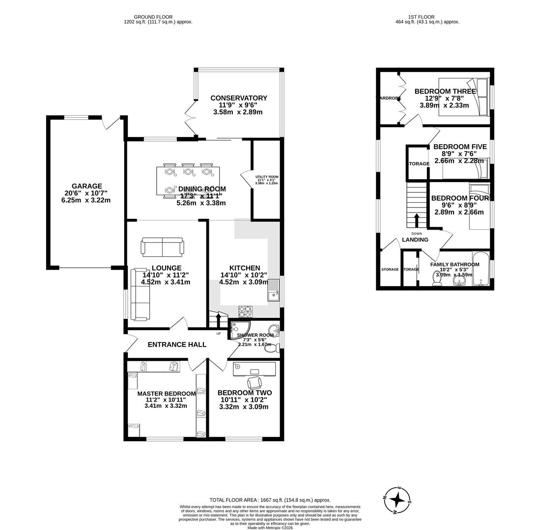 8, Evesham Close, Preston floorplan