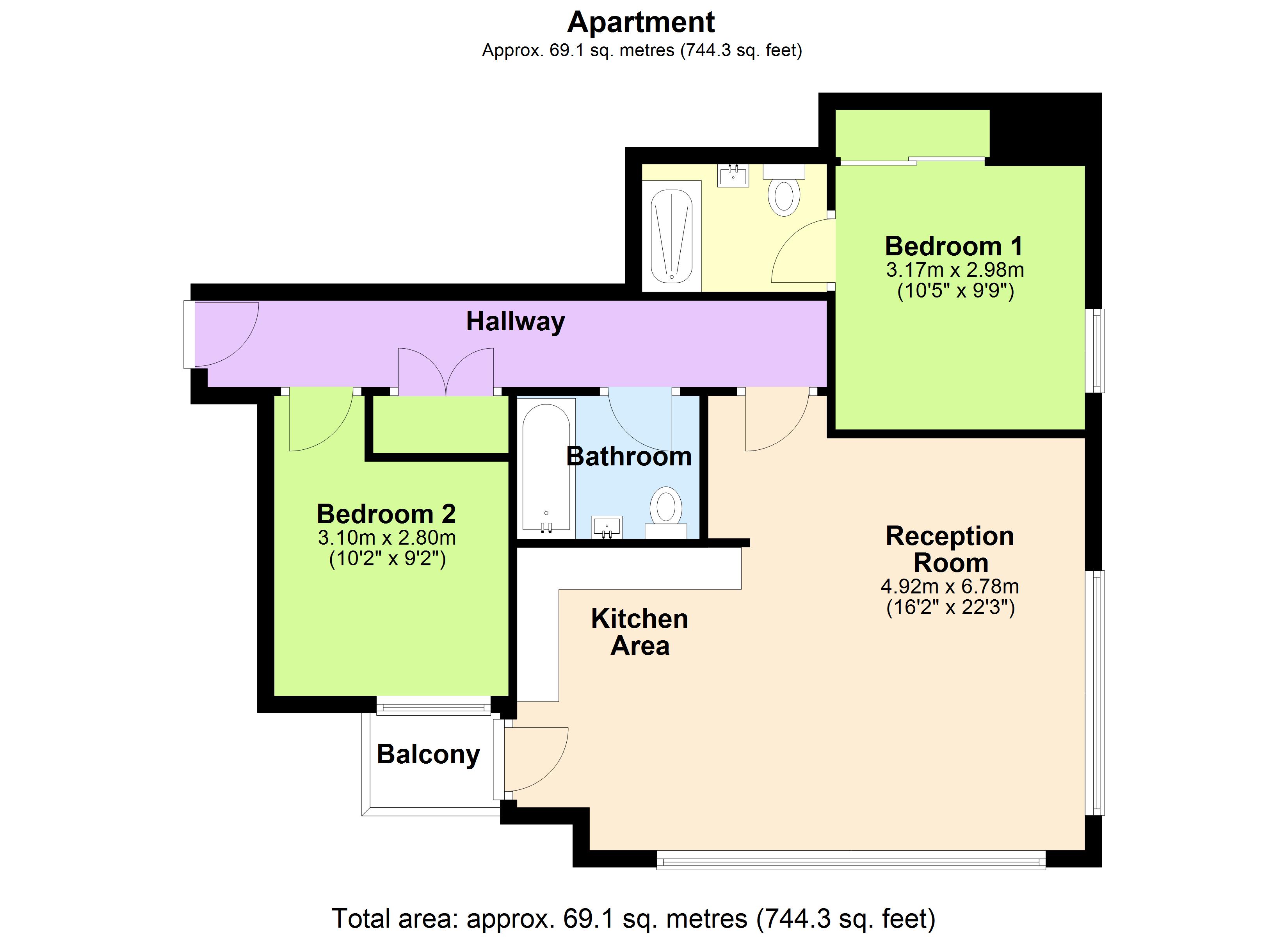 128 KD Tower,, Cotterells, Hertfordshire floorplan