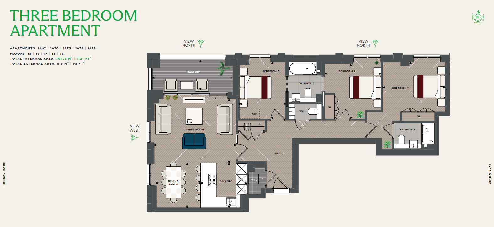 London Dock, Wapping, E1W, London floorplan