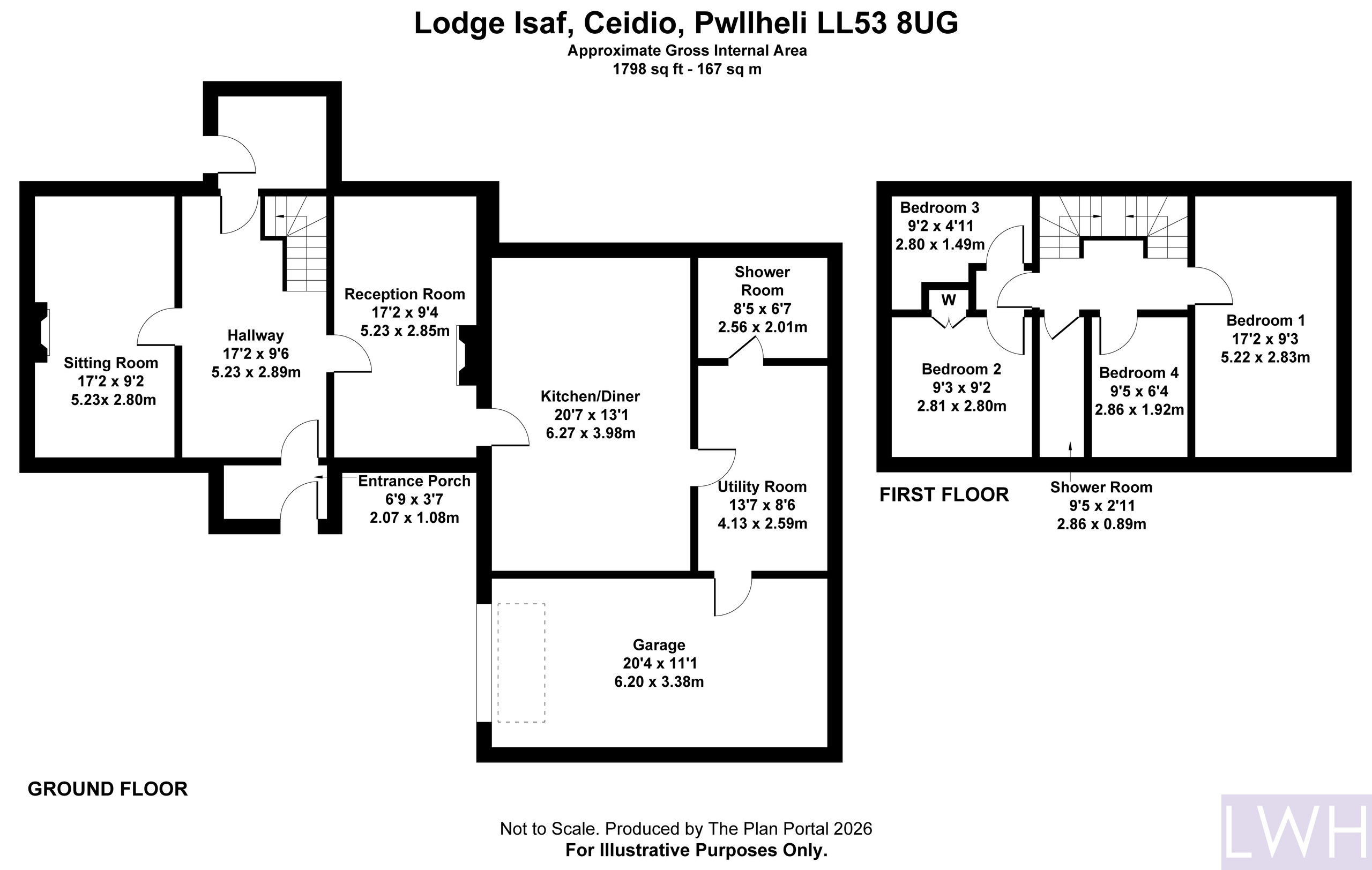 Lodge Isaf, Pwllheli floorplan