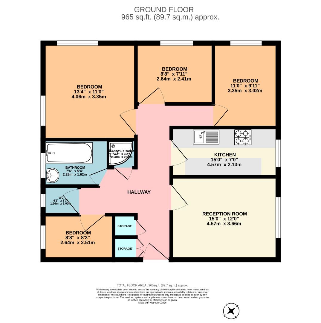 Flat 22, St. Aubins Court, De Beauvoir Estate, London floorplan
