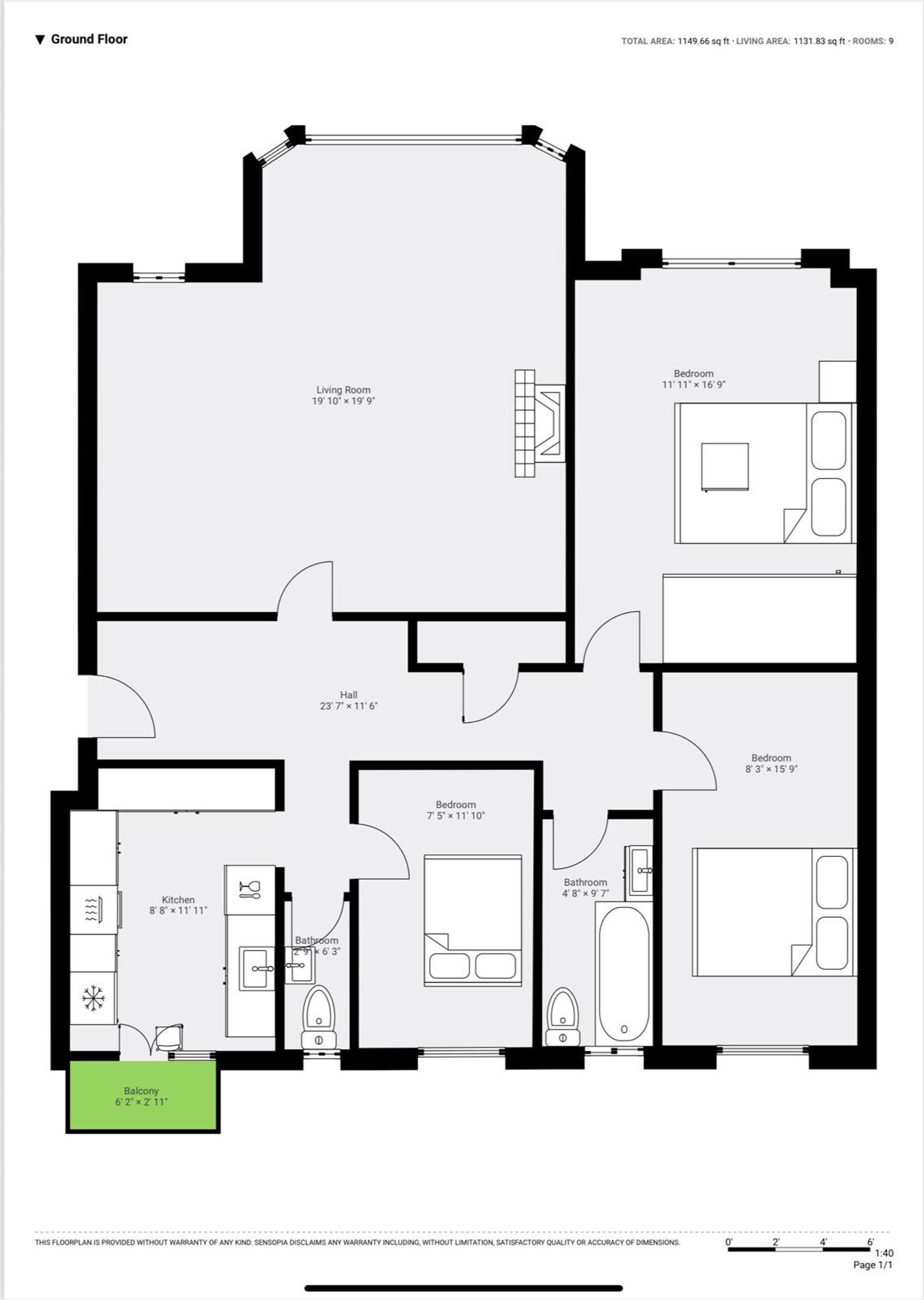 Flat 10, Exeter House Putney Heath, London floorplan