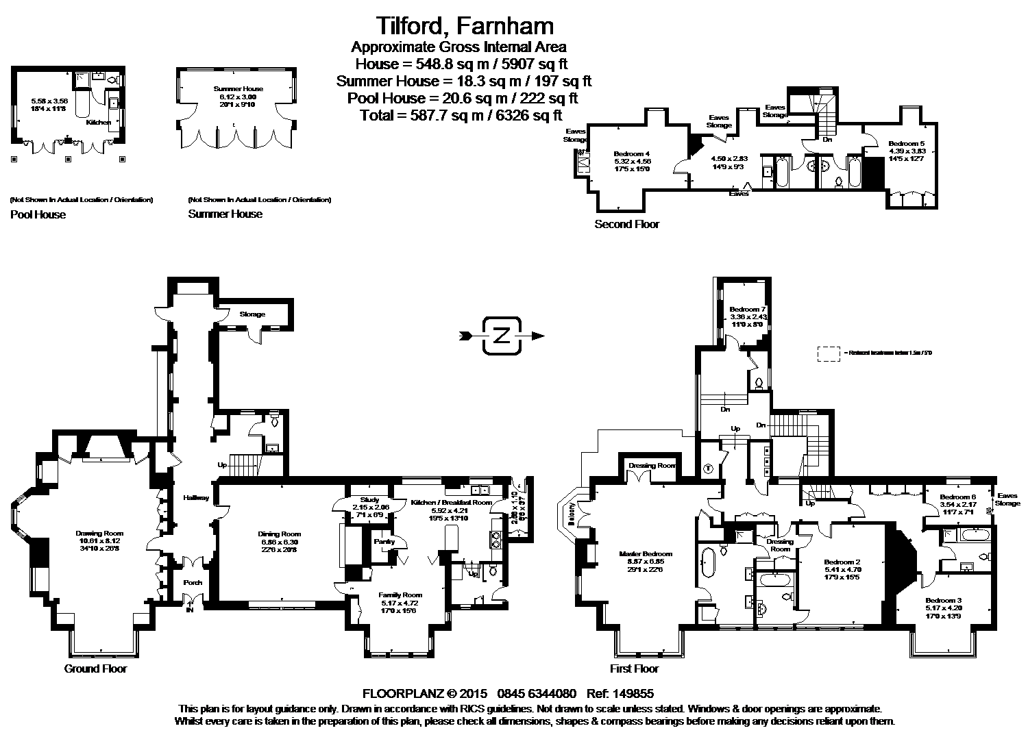7 bed property for sale in Crooksbury House, Tilford, Farnham, Surrey GU10 Zoopla
