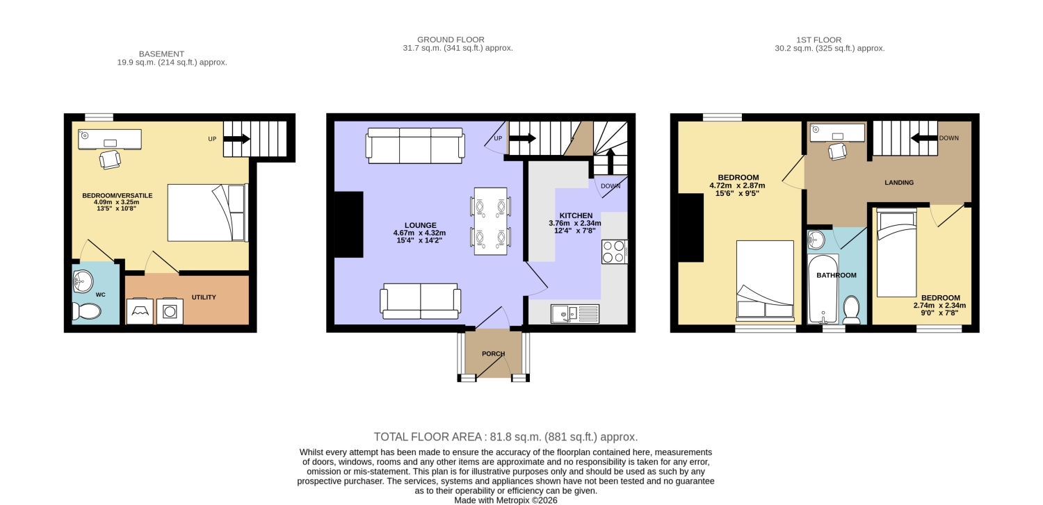 13, Siddal Grove, Halifax floorplan