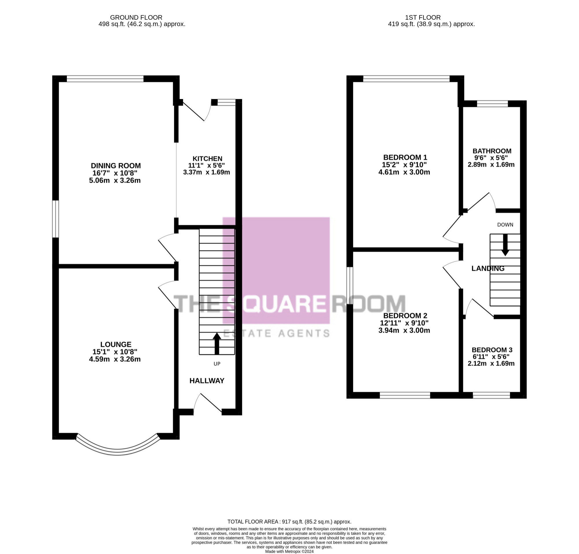 14, Fir Grove, Blackpool floorplan