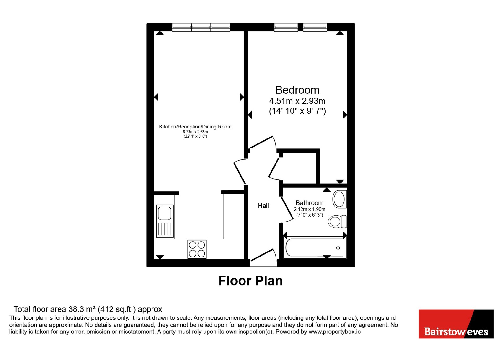 Flat 11, Spicer Court,, Stanley Road, Enfield floorplan