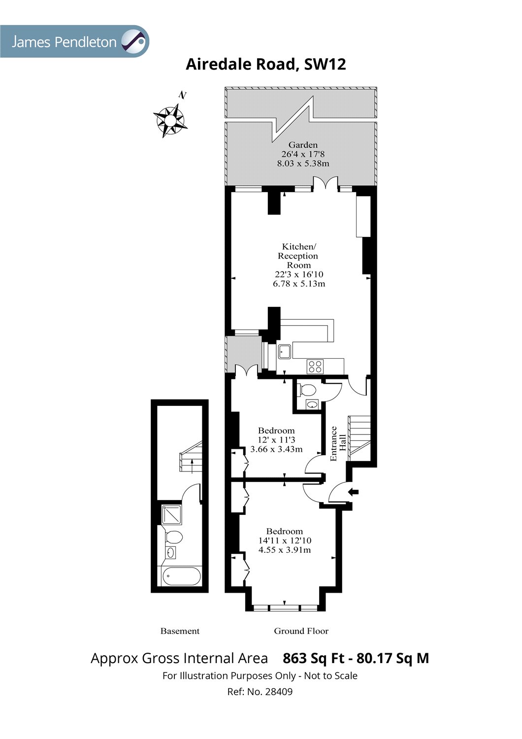 2 Bedrooms Flat to rent in Airedale Road, Balham, London SW12