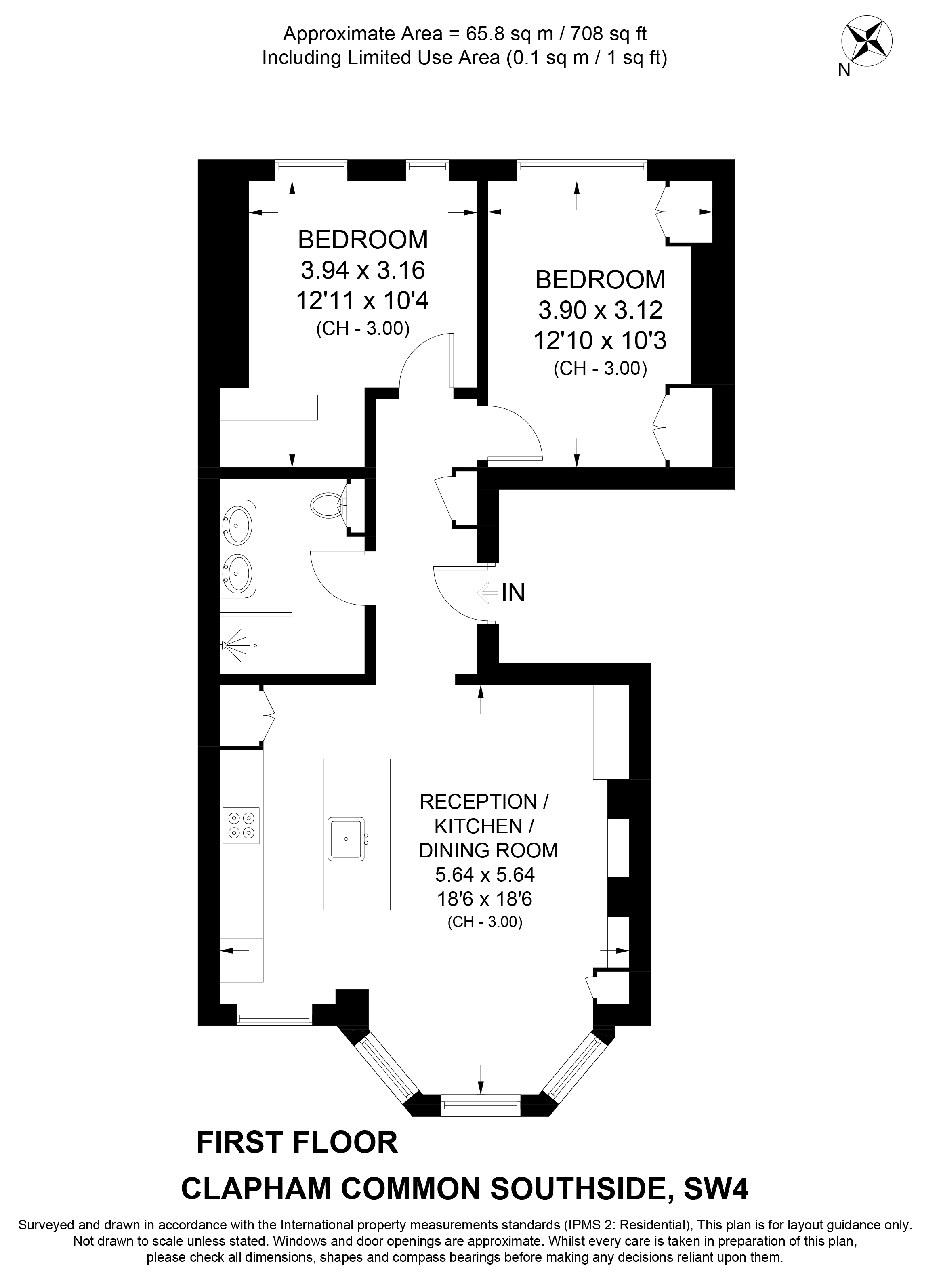 Flat 2, 96, Clapham Common South Side, London floorplan