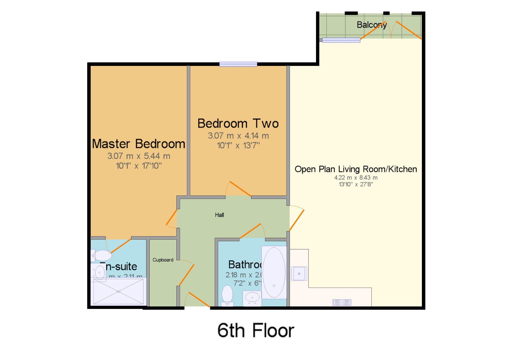 2 Bedrooms Flat for sale in Fiador Court, Midway Quay, Eastbourne, East Sussex BN23