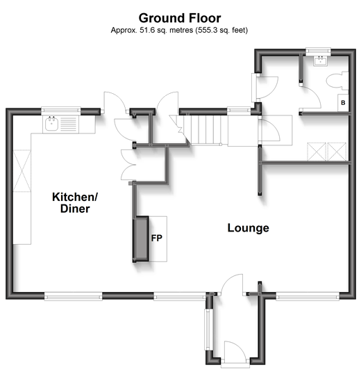 Gordon Road, Buxted, Uckfield, East Sussex TN22, 3 bedroom semi