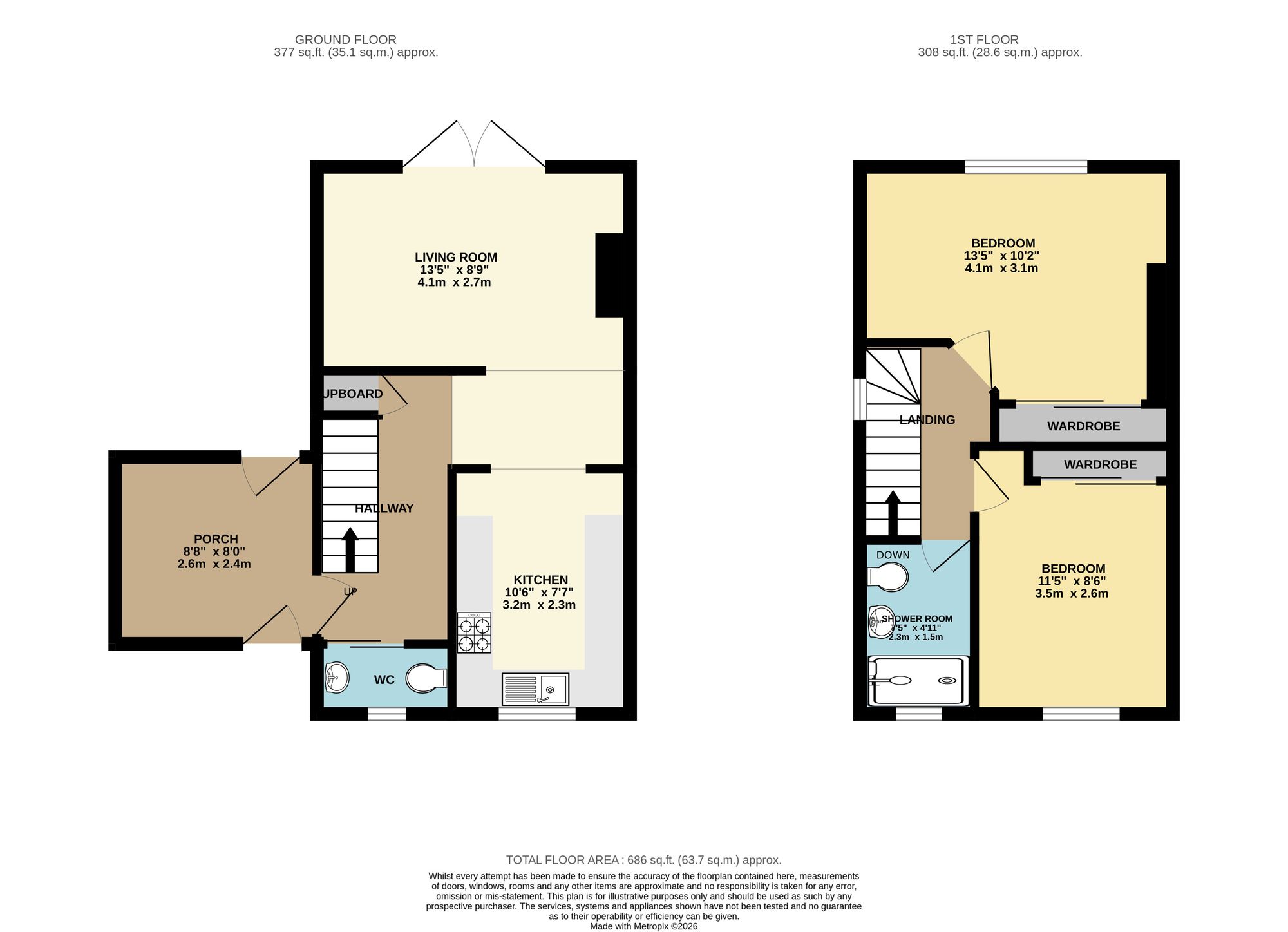 66 Roman Road, Taunton floorplan