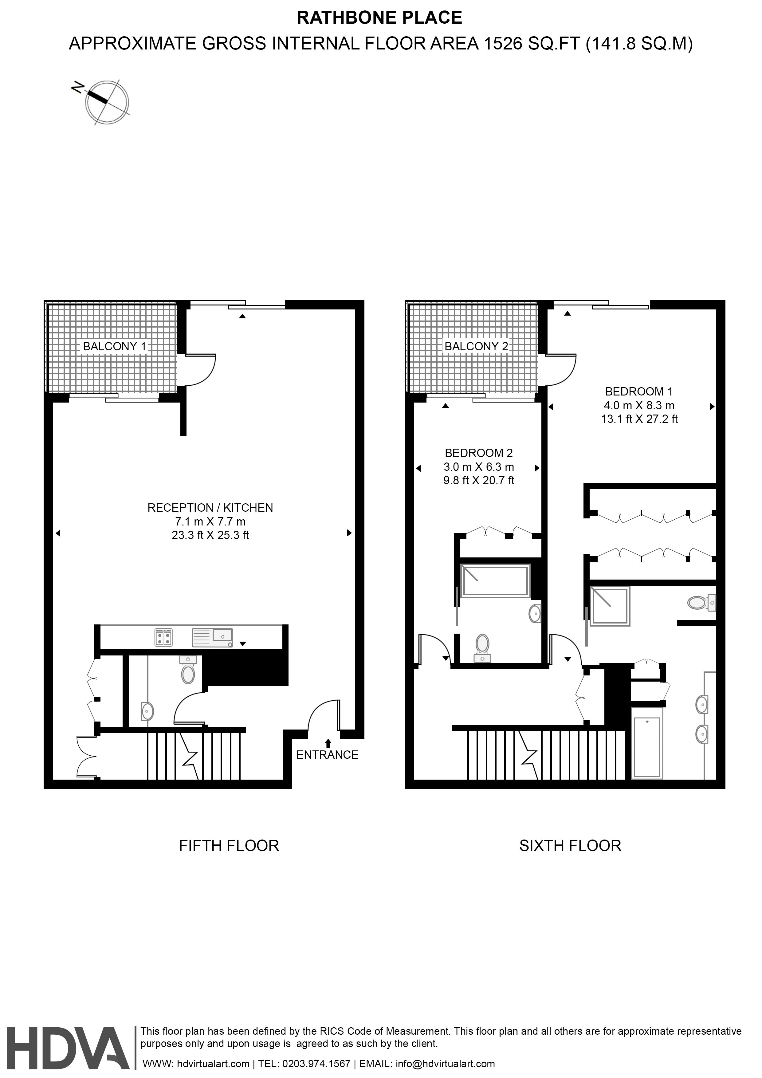 Apartment 506, Rathbone Square, 37, Rathbone Place, London floorplan