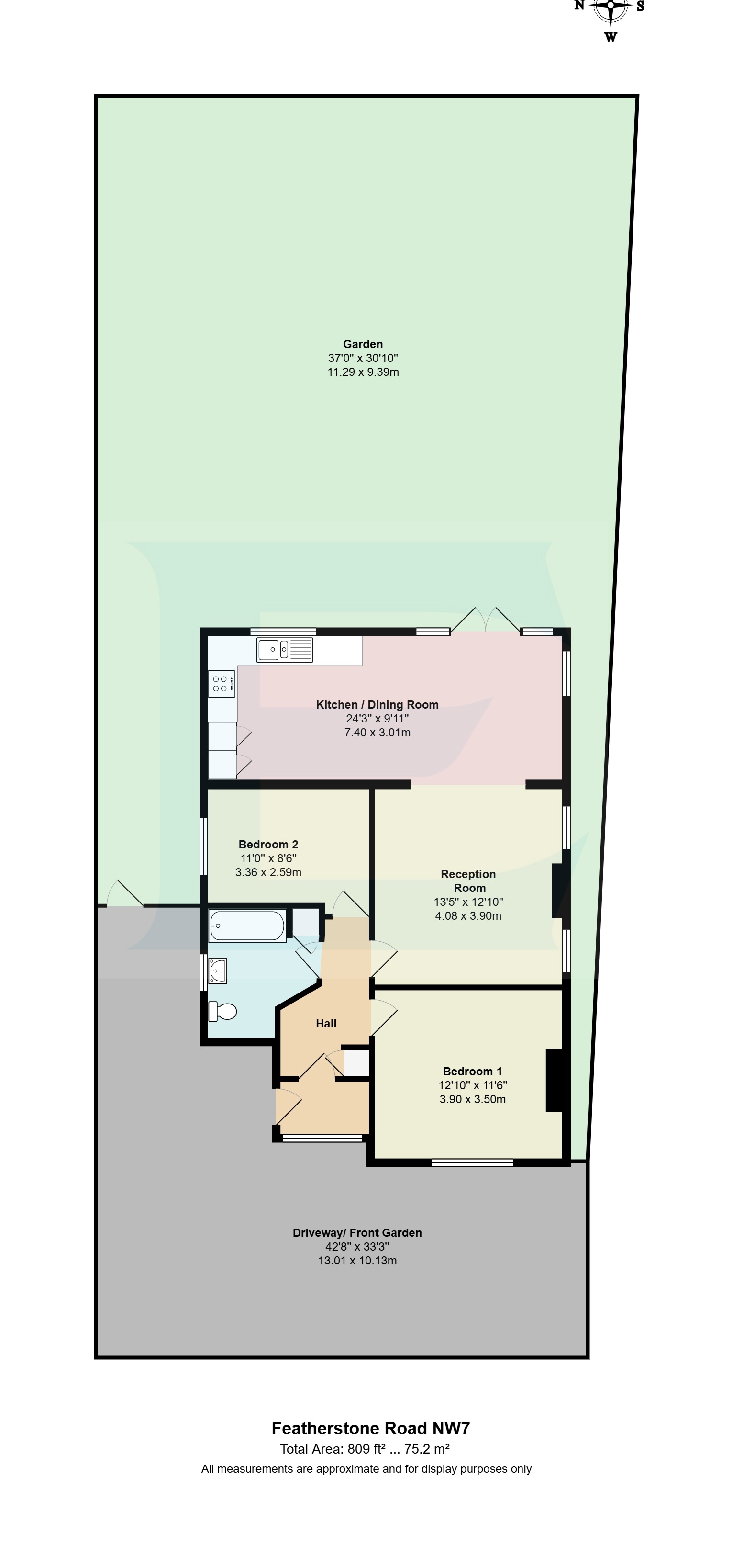 25, Featherstone Road, London floorplan