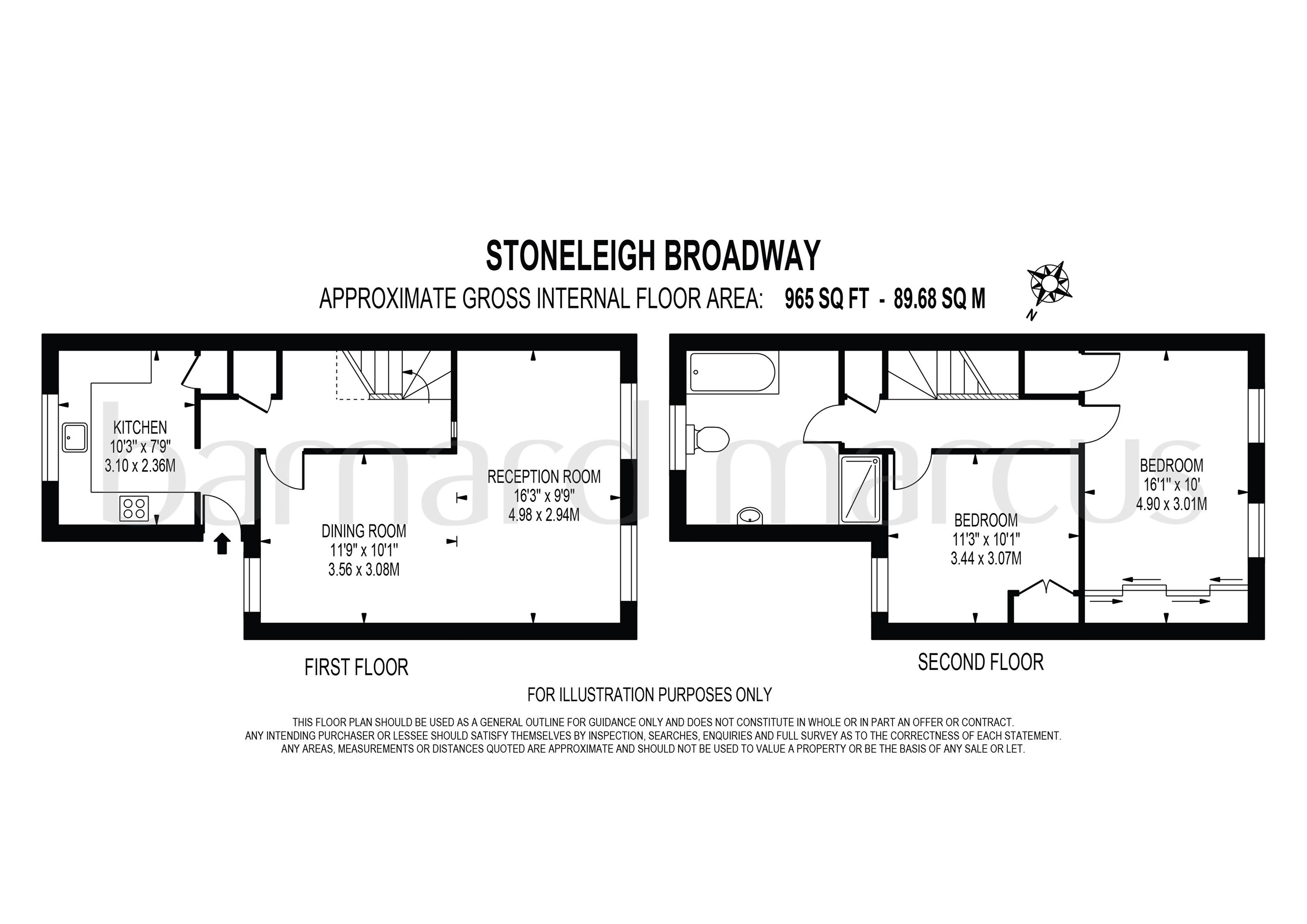 Carlton Dene, London Road, Stoneleigh, Epsom KT17, 2 bedroom flat for