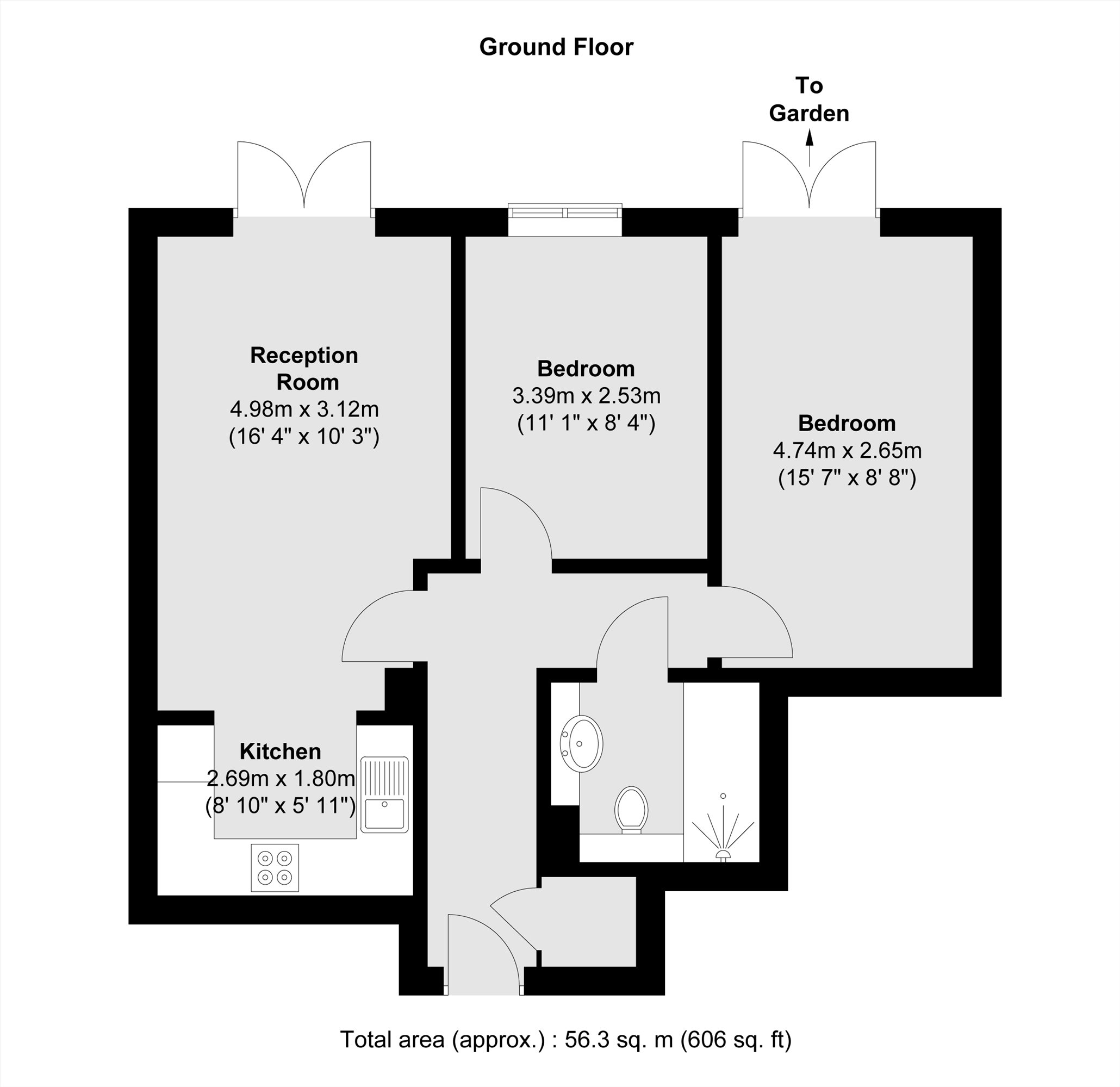 Flat 11, Voltaire Buildings, 330, Garratt Lane, London floorplan